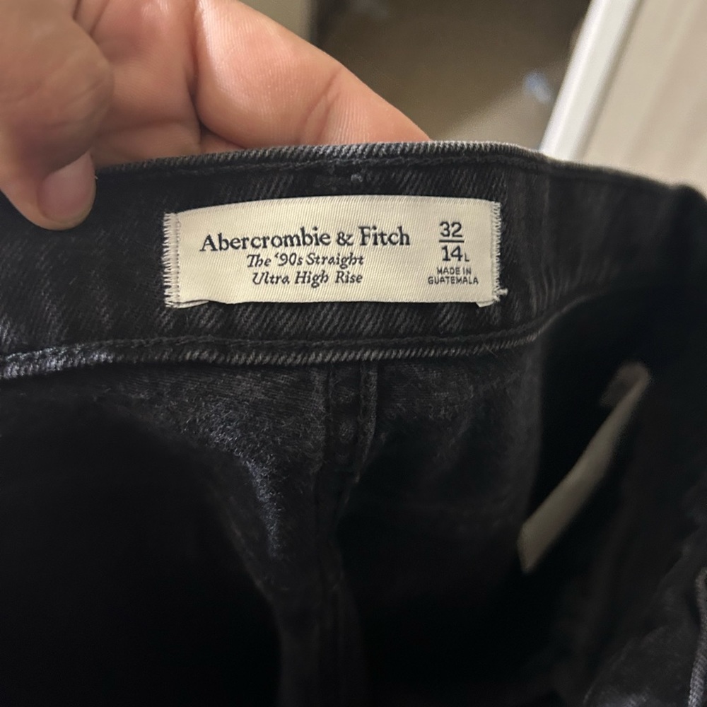 Black straight leg jeans